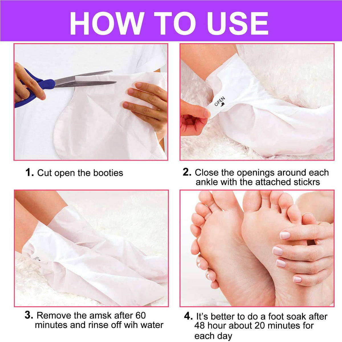 Lavender Foot Mask Exfoliating Moisturizing Repair