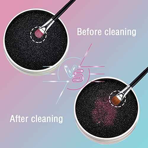 2 Pack Cleaner Sponge, Dry Makeup Brushes Cleaner Eye Shadow or Blush Color Removal Quickly Switch to Next Color