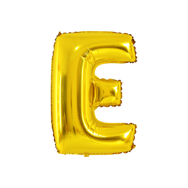 Gold Letter Balloon Set for Birthday Wedding Celebration - Aluminum Foil Party Decor