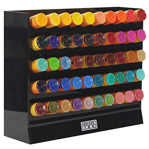 Acrylic Vertical Display Stand Organizer For 1oz Tattoo Ink Bottles. Keeps Your Items Organized, Secured and Ready to use.