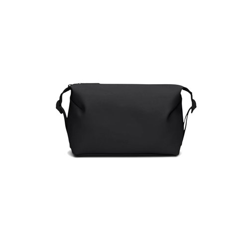 RAINS Hilo Wash Bag – Black Waterproof Toiletry Bag Travel Dopp Kit Organizer Compact Wash Kit Pouch Water Resistant Water Repellent – 2 Year Warranty