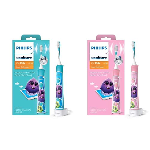 Philips Sonicare for Kids 3+ Bluetooth Connected Rechargeable Electric Power Toothbrushes, Interactive for Better Brushing
