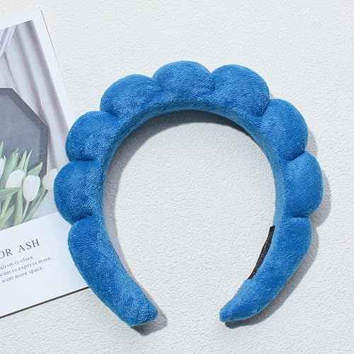 Spa Headbands for Washing Face Makeup Skin Care Headband Women Bubble Facial Beauty Headbands Puffy Shower Towel Band Hair Headband
