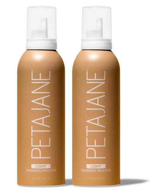 Petajane Light Tanning Mousse, 7 Fl Oz, Self Tanner Foam, Pack of 2