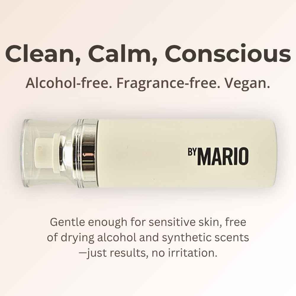 MAKEUP BY MARIO SurrealSkin 16HR Soft Setting Spray, Alcohol-Free, Hydrating Mist for Natural, Long-Lasting Makeup, with Hyaluronic Acid & Vitamin C, 3.38oz