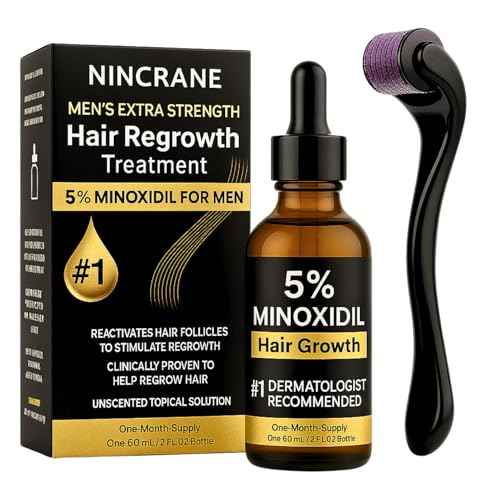 Minoxidil for Men 5% ? Hair Regrowth & Beard Growth Kit ? Extra Strength Hair Loss Treatment ? Topical Minoxidil for Facial Hair & Scalp ? 60ml