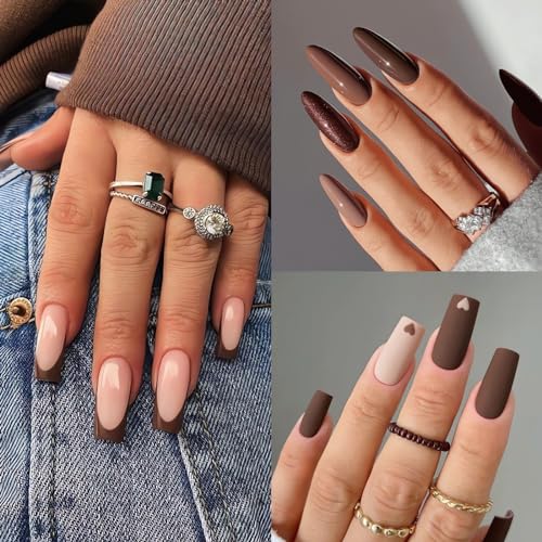 AILLSA Brown Gel Nail Polish Dark Chocolate Brown Gels Polish Fall Winter Color Nail Polish Natural Neutral High Gloss Soak Off U V Gel Nail Salon DIY Holiday Gifts 0.5 Fl Oz/GF07