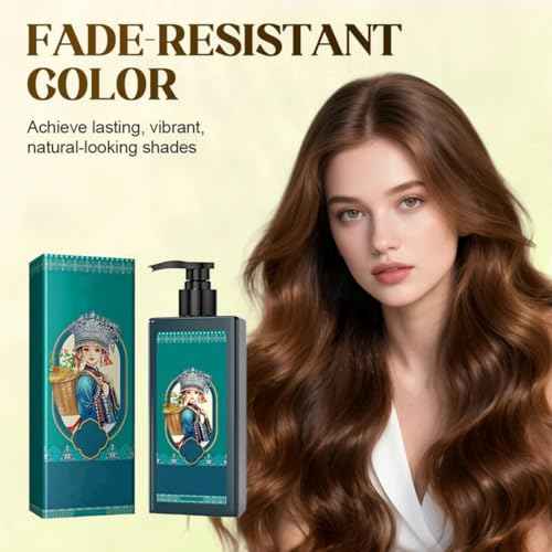 Plant Extract Hair Dye for Gray Hair, Gentle Plantessenge Formula Mild Ingredients, Natural Plant Hairs-Dyes 207ml, Suitable for Both Old and Young People, Precisely Covers Gray Hair (Natural Black)