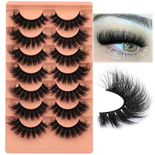 Mink Lashes Full Volume False Eyelashes 18mm Dramatic Faux Mink Eyelashes Natural Look Cat Eye Volume Eye Lashes Multipack by Focipeysa