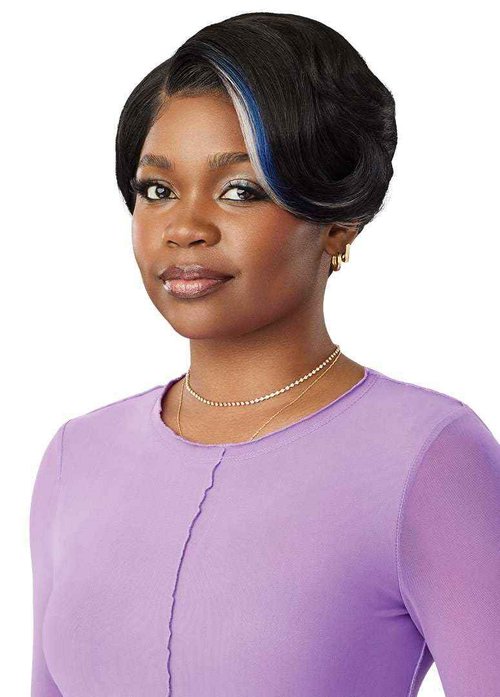 Outre Lace Front Wig - Perfect Hair Line 13X4 - Swoop Series - Swoop 12 (BURGUNDY FLAME)