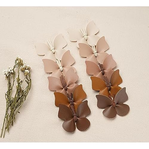 20 pcs Butterfly Hair Clips for Girls Women Toddler Baby,Leather Bows With Fully Lined Alligator Clips,Handmade Hair Accessories for Kids Child Teen Back to School Young Gifts Thick Thin Hair¡¦