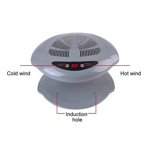 Dioche Nail Fan Dryer with Automatic Sensor Nail Polish Dryer, Nail Drying Fan for Regular Polish Nail Blow Dryer for Living Room and Home (Silver)