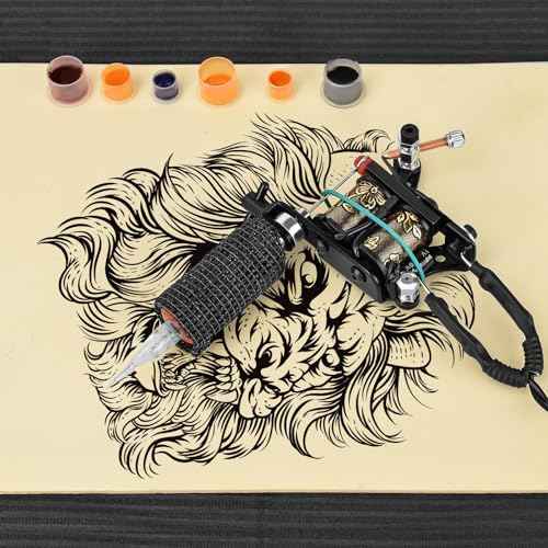 ATOMUS Tattoo Coil Machine Gun 8 Wraps Coil Liner Shader Iron Frame for Tattoo Beginners Starters