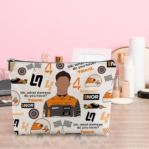 LONGXIN Racing Fans Gifts for Women Girls Makeup Bag Cosmetic Bag