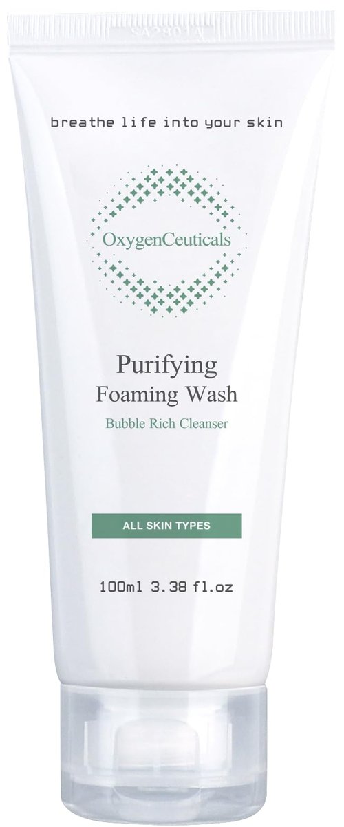 OxygenCeuticals Purifying Foaming Wash – pH 5.0 Low Acidic Gel Cleanser, Mild & Refreshing Face Wash with Botanical Extracts Suitable for Daily Use. 10.8 fl.oz (320ml)