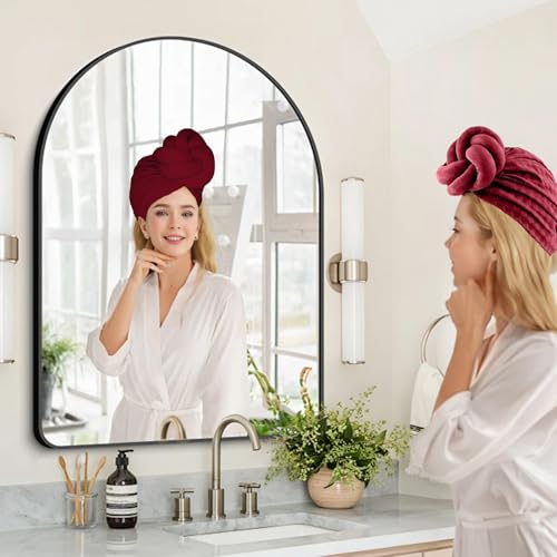 Women Turbans and Head Wraps, Women African Turban Flower Knot Pre-Tied Bonnet Beanie Cap Headwrap