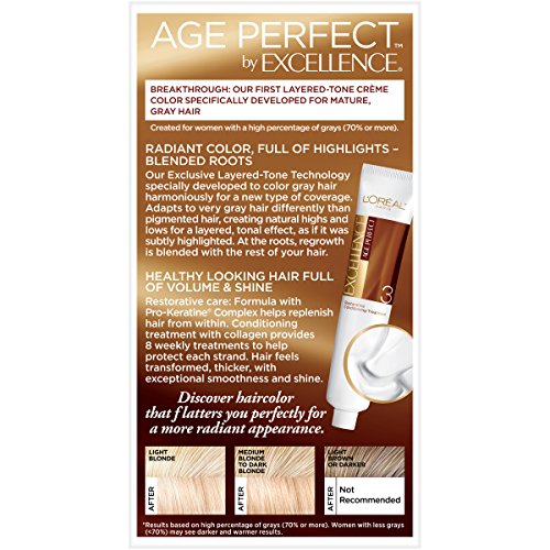L'Oreal Paris Age Perfect Permanent Hair Color, 9N Light Natural Blonde, 1 kit