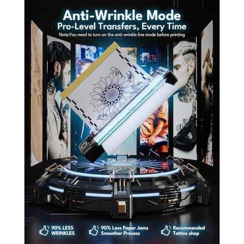 2025 New Wireless Tattoo Stencil Printer with 10 pcs of Transfer Paper,Tattoo Printer Machine for Tattoo Artists& Beginners,Compatible with Phone&PC