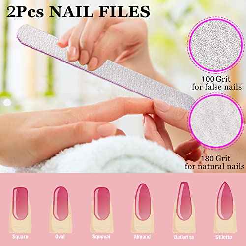 504pcs 3XL Square Nail Tips, AITRAI Extra Long Full Cover Nail Tips for Acrylic Nails Professional, No C Curve Acrylic Clear Nail Tips with 2pcs Files for Nail Salon Home, 12 Sizes