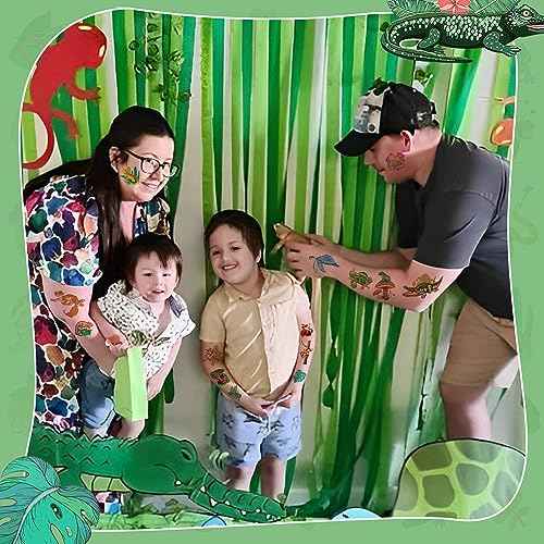 144PCS Reptile Party Favors Reptile Temporary Tattoos Alligator Lizard Gecko Snake Turtle Themed Tattoos Stickers for Kids Reptile Party Supplies Decorations Jungle Gift Classroom Prize Rewards