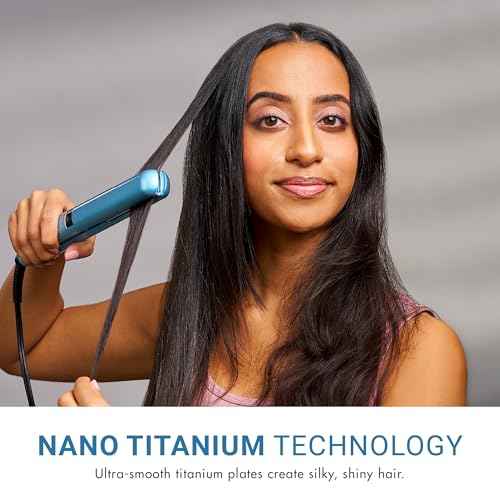 Nano Titanium Flat Iron Hair Straightener, Digital Flat Iron for Pro Salon Results, Styling Tool for All Hair Types