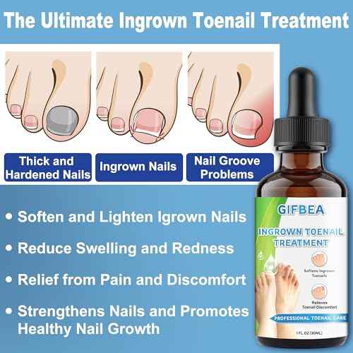 Ingrown Toenail Treatment w/Ingrown Toenail Drops Reliever & Softener,Double Sided Pedicure Nail Lifter Tool for Easy Trimming Care Thick Nail & Ingrown Toe Nail,Toenail Cleaner Kit for Men Women