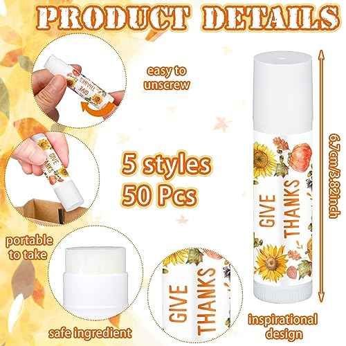 25 Pcs Hello Fall Autumn Lip Balms Favors Bulk Fall Halloween Thanksgiving Lip Balm Party Gifts Basket Stuffers Small Thank You Appreciation Gift for Women Men Staff Coworkers