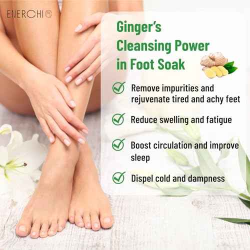 Ginger Lymphatic Drainage Herbal Foot Soak - Ginger Slim Shaping Anti-Swelling Foot Soaking Salts - Leg Slimming Foot Spa Chinese Herbal Medicine