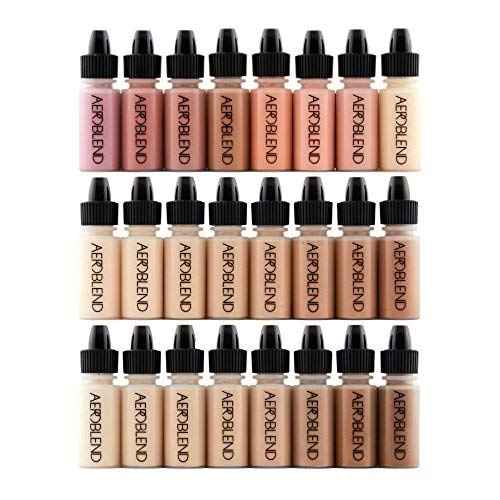 Aeroblend Airbrush Makeup PRO Starter Kit - Professional Cosmetic Airbrush Makeup System - 24 Color