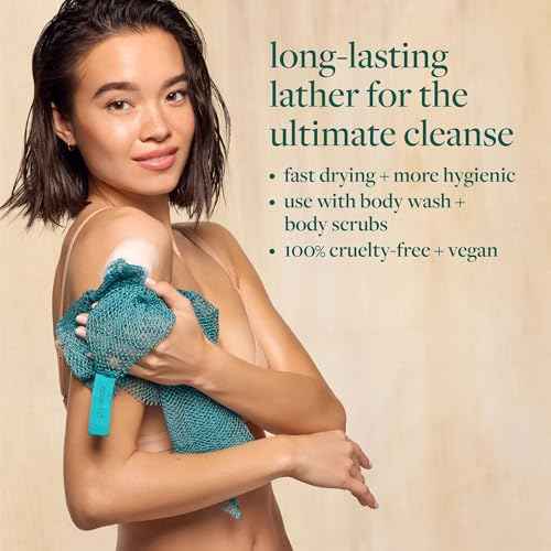 EcoTools Exfoliating Bath Net, Inspired by African Bath Net Sponge, Exfoliates & Cleanses Whole Body, Flexible & Reusable, Eco-Friendly Body Scrubber, Vegan & Cruelty-Free, 1 Count