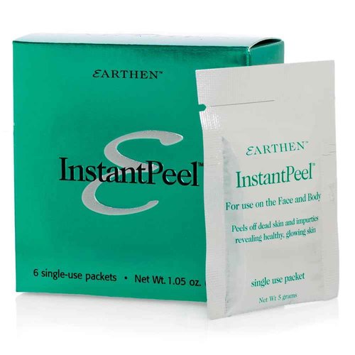 Earthen SkinCare InstantPeel Skin Remover Skin Exfoliant – Safe for Sensitive Skin - 6 Packets/Box (1-Pack)