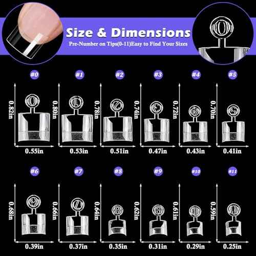 240pc French Fake Toenails Gel Toe Nail Tips Clear Press on Toenail, Short Square Toes Fake Nails Tips Clear Gel Toenails Extrension False Toe Nail Press ons Feet Artificial Toenail Tip Half Cover