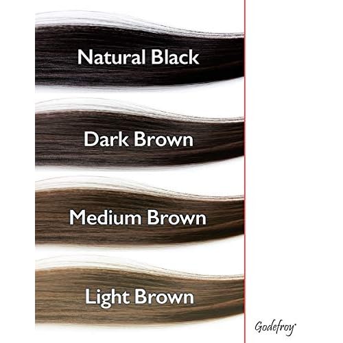 Godefroy Hair Color Kit for Spot Coloring, Covers Up Gray Hairs, Dark Brown, 4-Application Kit, Pack of 1