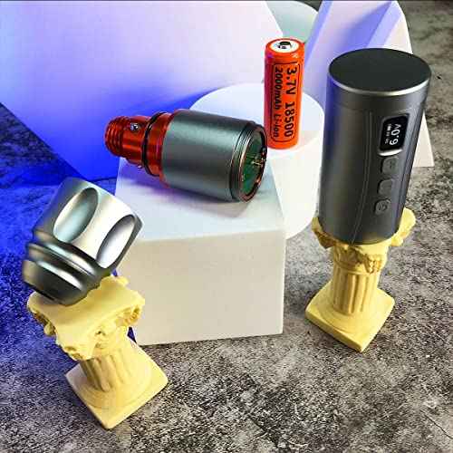 BRONC V7 Tattoo Machine Rotary Pen Style Supply Coreless Motor 2,000mAh Battery Power (4.0mm Stroke) Grey