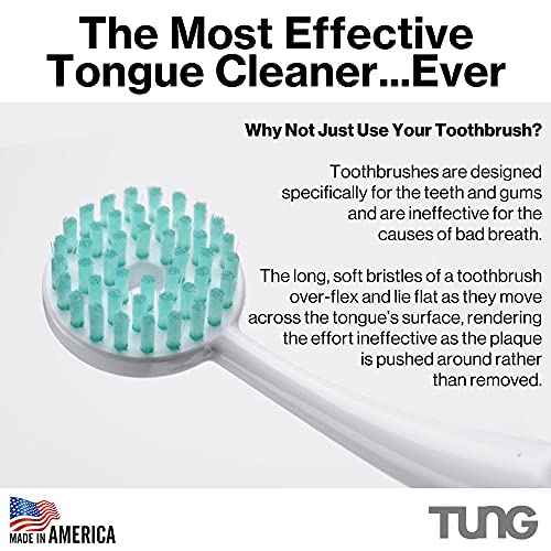 Peak Essentials | The Original TUNG Brush Kits |Tongue Cleaner | Odor Eliminator | Fight Bad Breath | Fresh Mint | BPA Free | Made in America | (1 Count)