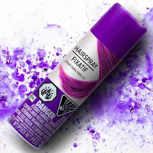 Hypo-Allergenic Purple Hair Spray - 3 oz. - Perfect Party Accessory, 1 Pc.