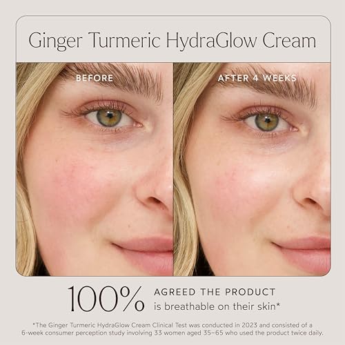 True Botanicals - Ginger Turmeric Hydraglow Cream | Non-Toxic, Cruelty-Free | Hypoallergenic | Lightweight, Long Lasting Hydration, Age-Correcting Antioxidants | MADE Safe (1.7 oz | 50 ml)