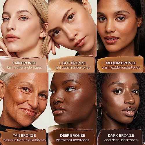 Saie Sun Melt Cream Bronzer - Buildable Balm Face Bronzer for Effortless Sculpting - Cream Contour Enriched with Vitamin C, Nourishing Skincare Ingredients & a Natural Finish - Light Bronze (1 oz)