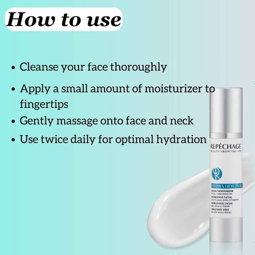 Repechage Hydra Dew Pure Facial Moisturizer - 1.6 oz Moisturizer Face Cream for Dry Sensitive Skin - Replenishes and Seals Moisture for Men & Women - Hydrating Face Moisturizer