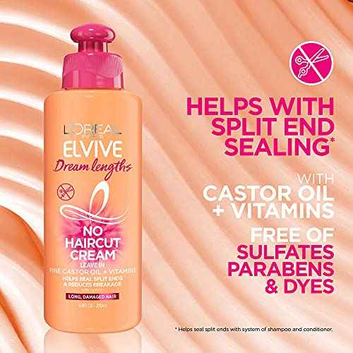 L'Oreal Paris Elvive Dream Lengths No Haircut Cream Leave In Conditioner, 6.8 fl. oz.