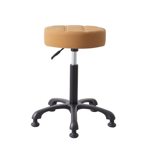 McDooFly Height Adjustable Heavy Duty Stools Salon Stool Chair with Bell Glides for Home Bar Kitchen Office Shop Tattoo Lash Tech Pedicure (Camel with Bell Glides, Height 22 to 30 in)