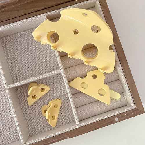 1pcs fashionable, cute, and creatively designed yellow cheese hair clip, ponytail, claw clip, simple style hair accessory gift for girls, sturdy hair clip, anti slip hair clippers