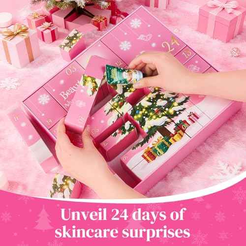 Advent Calendars 2025 Christmas Gifts for Women Beauty Advent Calendar 24 Days, Hand Cream Body Lotion Advent Calendar 2025 Advent Skincare Calendar 24pcs Countdown Gift Stocking Stuffers