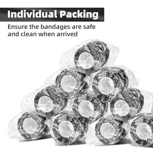 JimKing Tattoo Grip Cover, Tattoo Machine Handle Cover, Self-Adhesiive Tape for Sport Pet Tattoo,Elastic Bandage Wrap Roll Tattoo Machine Supply, 4pcs