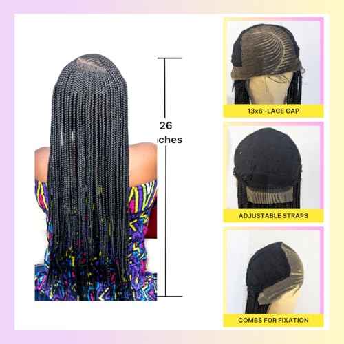 Wow Braids Cornrow Tiwa Side Part Braid Braid Wig- Color 1-22 inches