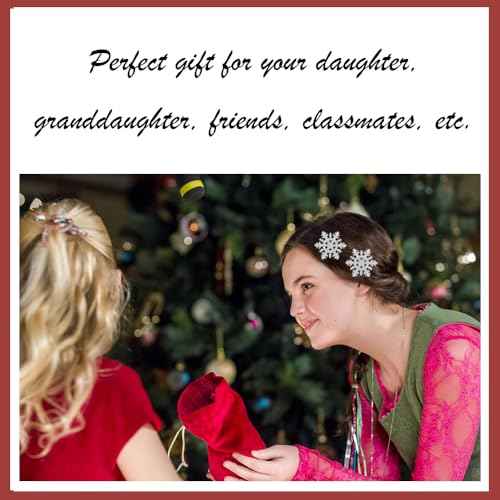 16 Pcs Snowflake Hair Clips Glitter Snowflake Hair Accessories Hairpins for Women Glitter Christmas Hair Barrettes Alligator Clips for Winter Holiday Party Supplies Party Favors