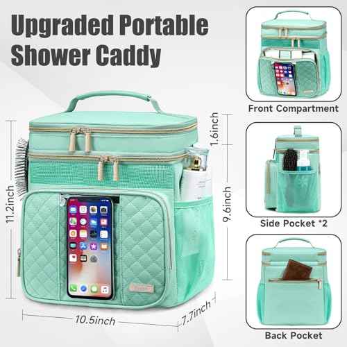 Large Toiletry Bag for Women Men,Bathroom Bag,Water Resistant Portable Shower Caddy for College Dorm,Hanging Toiletry Bags for Traveling,Gym Camping Cruise Ship Travel Essentials Shower Bag