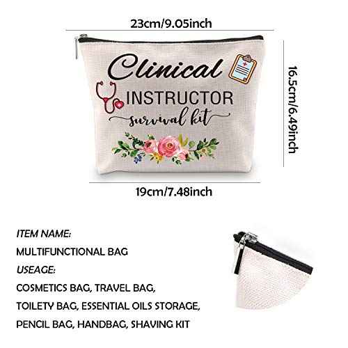 WCGXKO Clinical Instructor Gift Clinical Instructor Survival Kit Funny Cosmetics Bag Makeup Bag For Instructor (Clinical INSTRUCTOR)