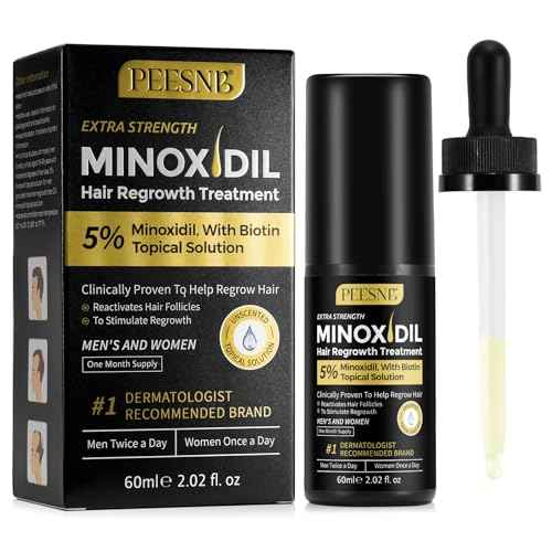 5% Minoxidil for Men and Women Hair Growth Serum, Biotin Hair Growth, Hair Regrowth Treatment for Scalp Hair Loss Hair Thinning for Thicker Longer Fuller Healthier Hair (Pack of 1)