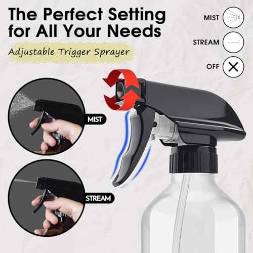 AMORIX Plastic Spray Bottles 2 Pack 360¡Æ Water Spray Bottle for Cleaning 10 oz/300 ml Upside Down Spray Bottle Small Mister Squirt Bottle with Adjustable Nozzle for Hair, Cooking, Plant, Pet